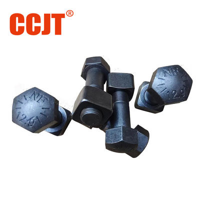 Excavator Strength 12.9 Plow Track Bolt Nut for Excavators Carbon Steel PC300/ PC400/ D65/ D85/ D155/ D355/ D375/ D275